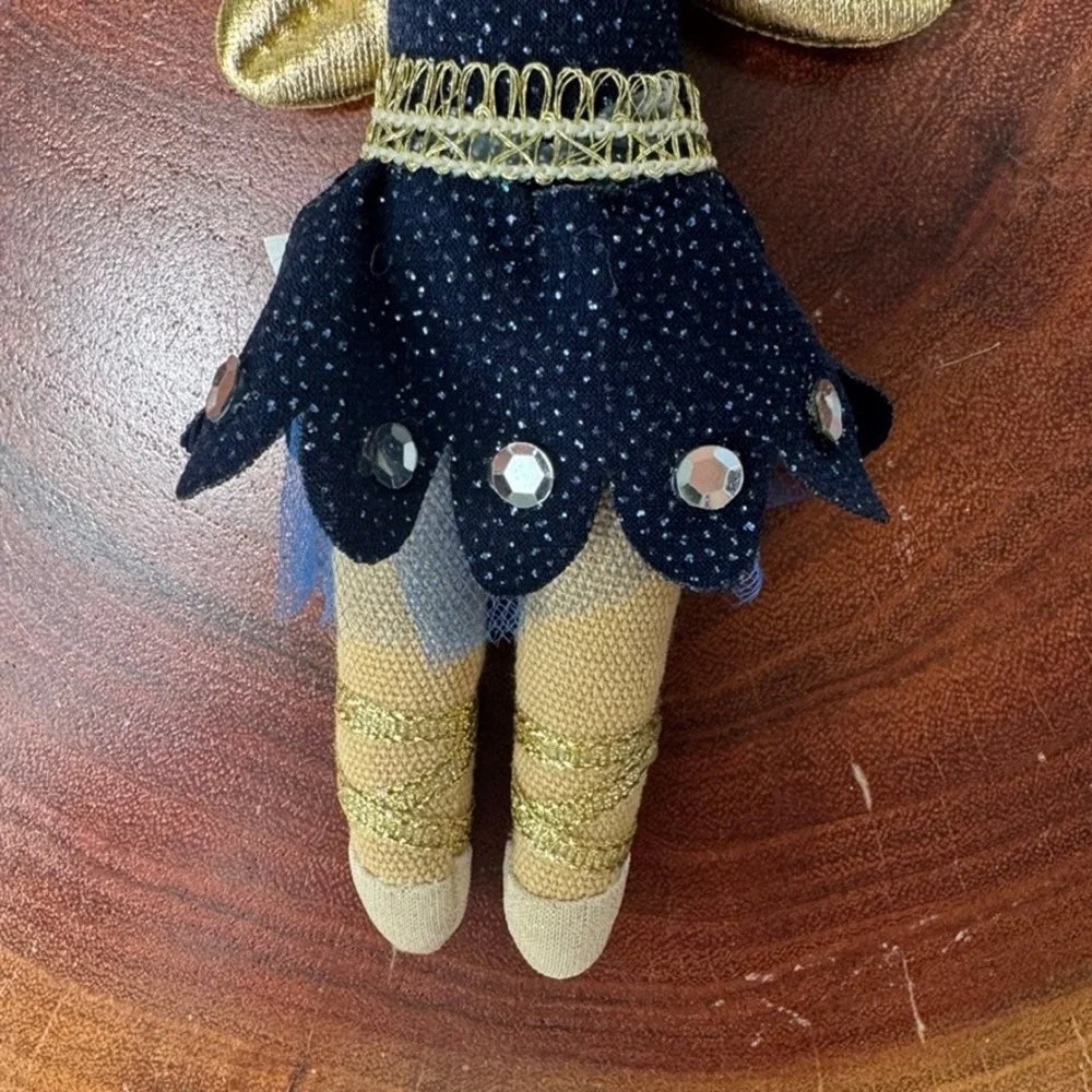 Target Wondershop Ballerina Fairy Christmas Ornament Navy Blue Gold 051050259